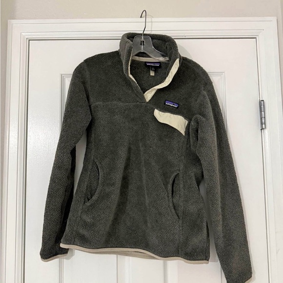 Patagonia Women's Re-Tool Snap-T Pullover Feather Grey Fleece Pullover Medium - Picture 2 of 4